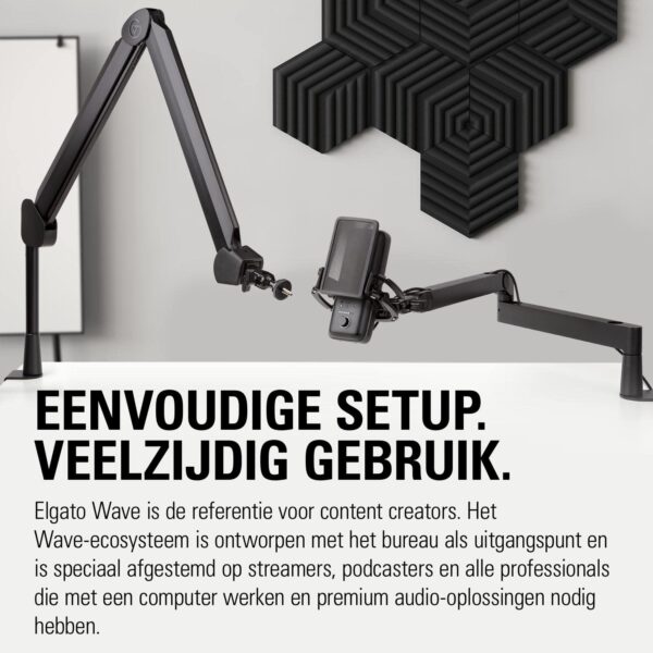 Elgato Wave:3 - Premium Studio Quality USB Condenser Microphone for Streaming, Podcasts, Gaming & Home Office, Free Mixer Software, Sound Effect Plugins, Plug & Play, for Mac, PC