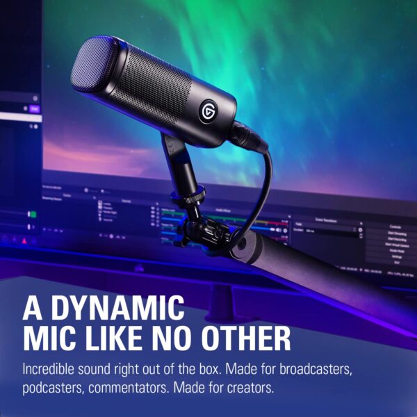 Elgato Wave DX - Dynamic XLR Microphone, Cardioid Pattern, Noise Cancellation, Voice Optimized for Podcasts, Streaming, No Signal Booster Needed, Works with Any Interface, for...