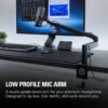 Elgato Wave Mic Arm LP, Premium Low Profile Microphone Arm and Cable Ducts, Desk Clamp, Versatile Attachment and Fully Adjustable, Perfect for Podcasts, Streaming, Gaming, Home...