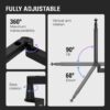 Elgato Wave Mic Arm LP, Premium Low Profile Microphone Arm and Cable Ducts, Desk Clamp, Versatile Attachment and Fully Adjustable, Perfect for Podcasts, Streaming, Gaming, Home...