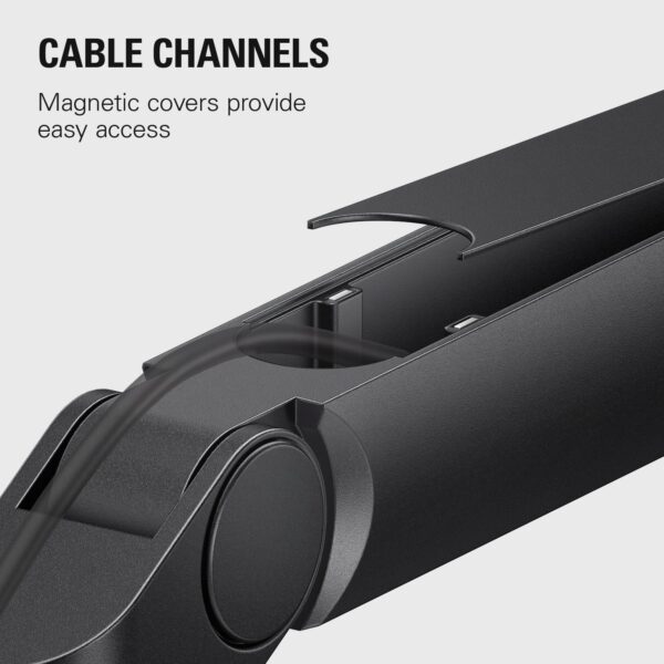 Elgato Wave Mic Arm LP, Premium Low Profile Microphone Arm and Cable Ducts, Desk Clamp, Versatile Attachment and Fully Adjustable, Perfect for Podcasts, Streaming, Gaming, Home...