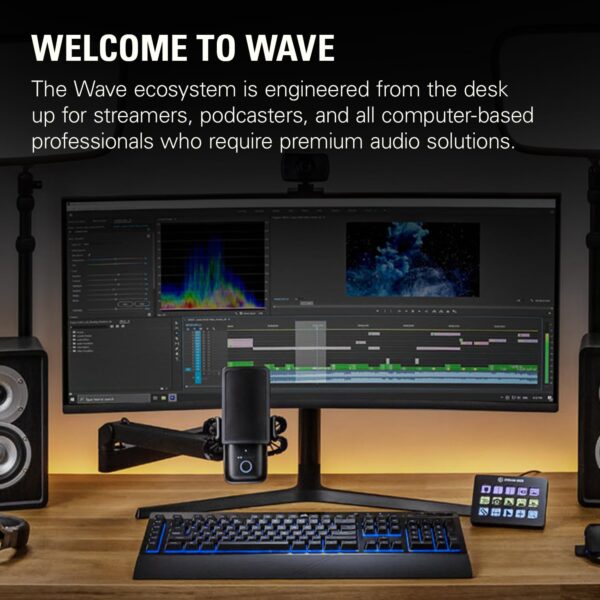 Elgato Wave Mic Arm LP, Premium Low Profile Microphone Arm and Cable Ducts, Desk Clamp, Versatile Attachment and Fully Adjustable, Perfect for Podcasts, Streaming, Gaming, Home...