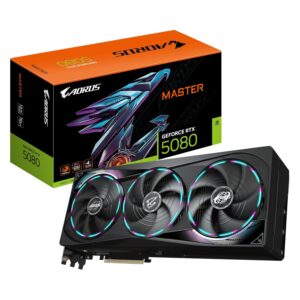 Gigabyte AORUS GeForce RTX 5080 MASTER 16G grafische kaart - 16 GB GDDR7, 256bit, PCI-E 5.0, 2805MHz Core Clock, 3 x DisplayPort, 1 x HDMI, GV-N5080AORUS M-16GD