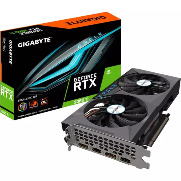 GIGABYTE GeForce RTX 3060 Ti Eagle 8G OC grafische kaart, Multi kleuren