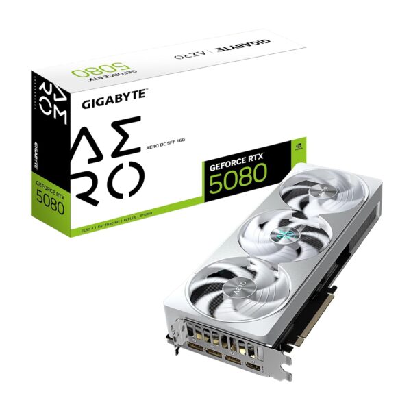 Gigabyte GeForce RTX 5080 AERO OC SFF 16G grafische kaart - 16 GB GDDR7, 256bit, PCI-E 5.0, 2730MHz Core Clock, 3 x DisplayPort, 1 x HDMI, GV-N5080AERO OC-16GD
