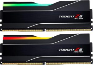 G.Skill Trident Z5 NEO RGB Series (AMD Expo) 64GB (2 x 32GB) 288-Pin SDRAM DDR5 6000 CL32-38-96 1.40V Dual Channel Desktop Memory F5-6000J3238G32GX2-TZ5NR (Matte Black)