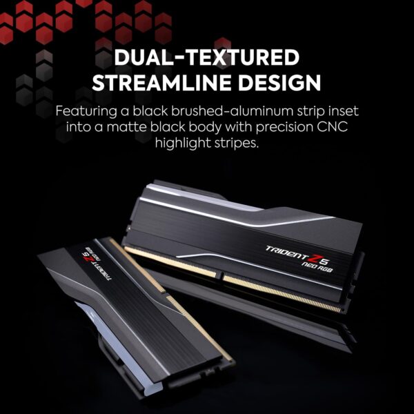 G.Skill Trident Z5 NEO RGB Series (AMD Expo) 64GB (2 x 32GB) 288-Pin SDRAM DDR5 6000 CL32-38-96 1.40V Dual Channel Desktop Memory F5-6000J3238G32GX2-TZ5NR (Matte Black)