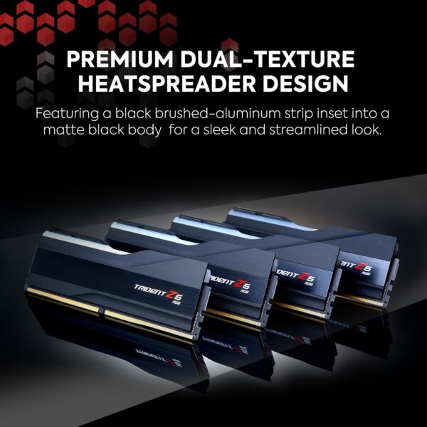 G.SKILL Trident Z5 RGB Series (Intel XMP 3.0) DDR5 RAM 32GB (2x16GB) 6000MT/s CL30-40-40-96 1.35V Desktop Computer Memory UDIMM - Matt Black (F5-6000J3040F16GA2-TZ5RK)