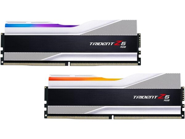 G.Skill Trident Z5 RGB Series (Intel XMP) 32GB (2 x 16GB) 288-pin SDRAM DDR5 7200 CL34-45-45-115 1.40V Dual Channel Desktop Memory F5-7200J3445G16GX2-TZ5RS (Metallic Silver)