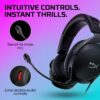 HYPERX 519T1AA Cloud Stinger 2 – Lichtgewicht over-ear headset met microfoon, Swivel-to-mute-functie, 50 mm drivers, pc-compatibel, zwart