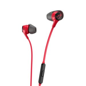 HyperX Cloud Earbuds II, bekabelde gaming-oordopjes, 14 mm driver, geïntegreerde microfoon, 4 oordopjes, 3,5mm-aansluiting, incl. harde etui, voor pc, console, mobiele...