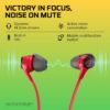 HyperX Cloud Earbuds II, bekabelde gaming-oordopjes, 14 mm driver, geïntegreerde microfoon, 4 oordopjes, 3,5mm-aansluiting, incl. harde etui, voor pc, console, mobiele...