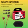 HyperX Cloud Earbuds II, bekabelde gaming-oordopjes, 14 mm driver, geïntegreerde microfoon, 4 oordopjes, 3,5mm-aansluiting, incl. harde etui, voor pc, console, mobiele...