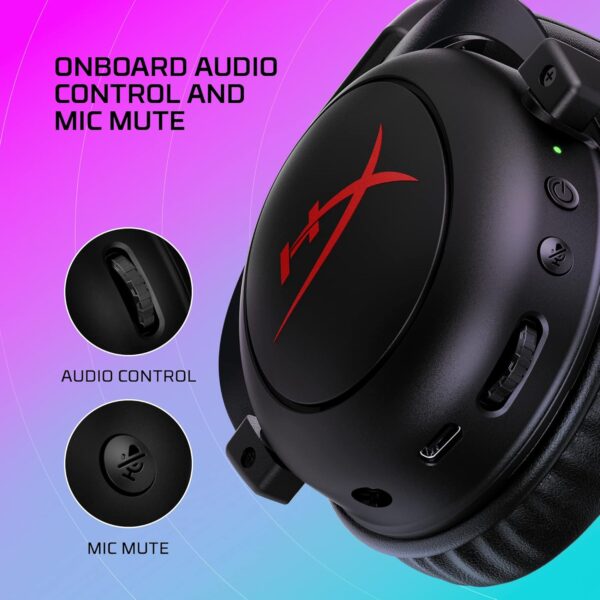 HyperX Cloud II Core Wireless Gaming Headset voor PC, DTS Headphone: X Space Audio, visco-elastische oorkussens, zwart