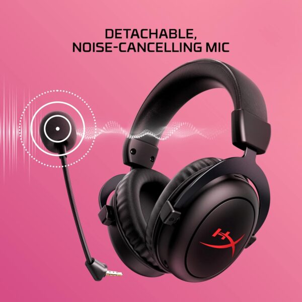 HyperX Cloud II Core Wireless Gaming Headset voor PC, DTS Headphone: X Space Audio, visco-elastische oorkussens, zwart
