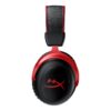 HyperX Cloud II draadloze gamingheadset voor PC, Xbox Series X|S, Xbox One, lange batterijduur tot 30 uur, 7.1 surround sound, afneembare ruisonderdrukkende microfoon, zwart/rood