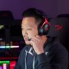HyperX Cloud II draadloze gamingheadset voor PC, Xbox Series X|S, Xbox One, lange batterijduur tot 30 uur, 7.1 surround sound, afneembare ruisonderdrukkende microfoon, zwart/rood