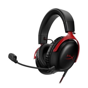 HYPERX Cloud III - bekabelde gamingheadset, pc, PS5, Xbox Series X|S, schuine drivers van 53 mm, DTS, traagschuim, duurzaam frame, ultraheldere microfoon van 10 mm, USB-C,...
