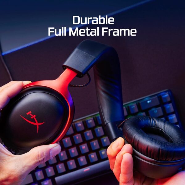 HYPERX Cloud III - bekabelde gamingheadset, pc, PS5, Xbox Series X|S, schuine drivers van 53 mm, DTS, traagschuim, duurzaam frame, ultraheldere microfoon van 10 mm, USB-C,...