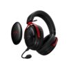 HyperX Cloud III S Draadloze gaming-headset, multiplatform, 2,4 GHz, bluetooth, batterijduur tot 120 uur, 2,4 GHz, 53 mm kanteldriver, 10 mm afneembare microfoon, zwart-rood