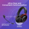 HyperX Cloud III S Draadloze gaming-headset, multiplatform, 2,4 GHz, bluetooth, batterijduur tot 120 uur, 2,4 GHz, 53 mm kanteldriver, 10 mm afneembare microfoon, zwart