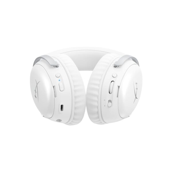 HyperX Cloud III S Draadloze gaming-hoofdtelefoon, Bluetooth, 2,4 GHz, PC, PS5, Xbox, Driver 53 mm, DTS, microfoon 10 mm, batterij tot 200 uur, wit