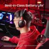 HyperX Cloud III S Draadloze gaming-hoofdtelefoon, Bluetooth, 2,4 GHz, PC, PS5, Xbox, Driver 53 mm, DTS, microfoon 10 mm, batterij tot 200 uur, wit