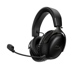 HyperX Cloud III Wireless Gaming Hoofdtelefoon voor PC, PS5, PS4, batterij tot 120 uur, 2,4 GHz, driver 53 mm, microfoon 10 mm, zwart