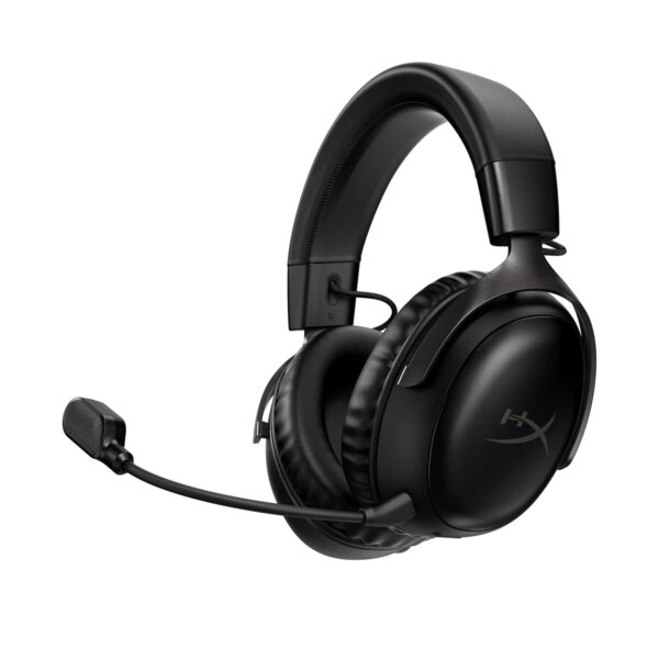 HyperX Cloud III Wireless Gaming Hoofdtelefoon voor PC, PS5, PS4, batterij tot 120 uur, 2,4 GHz, driver 53 mm, microfoon 10 mm, zwart