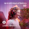 HyperX Cloud III Wireless Gaming Hoofdtelefoon voor PC, PS5, PS4, batterij tot 120 uur, 2,4 GHz, driver 53 mm, microfoon 10 mm, rood