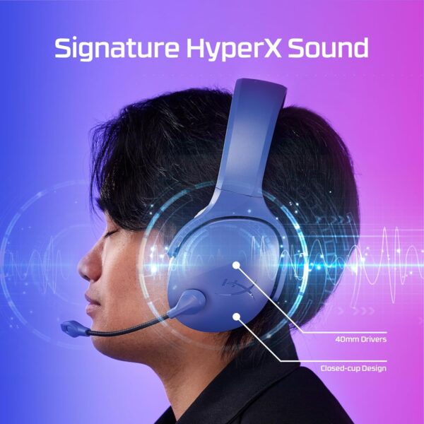 HyperX Cloud Jet – Dual Wireless Gaming Headset, 2,4 GHz & Bluetooth, PC, Mac, PS5, PS4, Mobile, 40 mm driver, 25 uur batterijduur, Swivel-to-Mute microfoon, lichtgewicht...