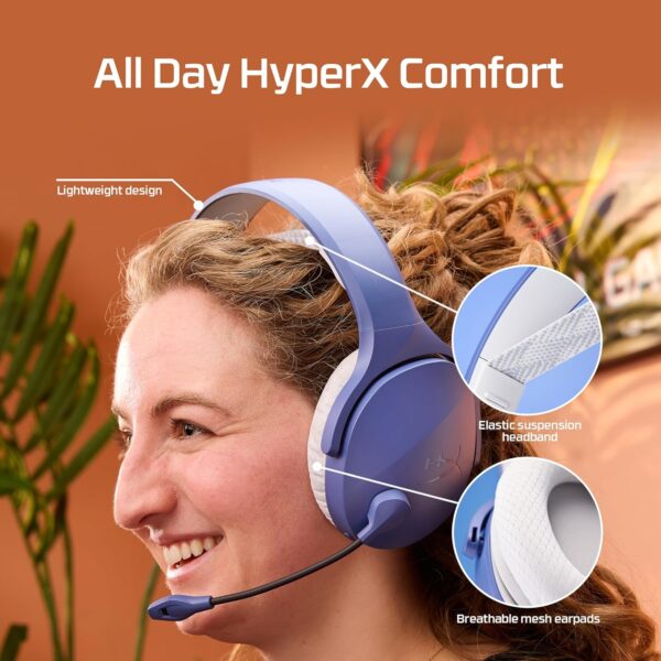 HyperX Cloud Jet – Dual Wireless Gaming Headset, 2,4 GHz & Bluetooth, PC, Mac, PS5, PS4, Mobile, 40 mm driver, 25 uur batterijduur, Swivel-to-Mute microfoon, lichtgewicht...