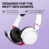 HyperX Cloud Mini Draadloze gaming-hoofdtelefoon voor kinderen, volume 85 dB, voor pc/switch/PS/Chromebook/Xbox/mobiele telefoon, wit