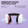 HyperX Cloud Mini Draadloze gaming-hoofdtelefoon voor kinderen, volume 85 dB, voor pc/switch/PS/Chromebook/Xbox/mobiele telefoon, wit