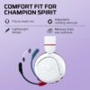 HyperX Cloud Mini Draadloze gaming-hoofdtelefoon voor kinderen, volume 85 dB, voor pc/switch/PS/Chromebook/Xbox/mobiele telefoon, wit