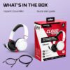 HyperX Cloud Mini Draadloze gaming-hoofdtelefoon voor kinderen, volume 85 dB, voor pc/switch/PS/Chromebook/Xbox/mobiele telefoon, wit