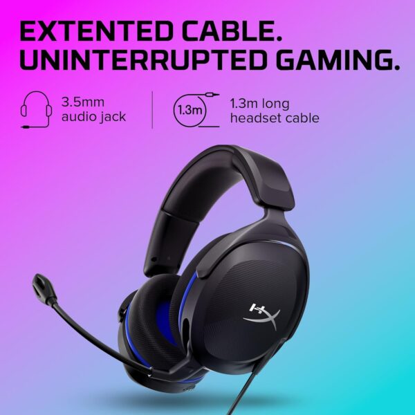 HyperX Cloud Stinger 2 Core - Gaming Headset voor Playstation, Lichtgewicht Over-Ear Headset met microfoon, Swivel-to-Mute-functie, 40mm Drivers - Zwart