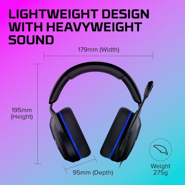 HyperX Cloud Stinger 2 Core - Gaming Headset voor Playstation, Lichtgewicht Over-Ear Headset met microfoon, Swivel-to-Mute-functie, 40mm Drivers - Zwart