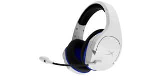 HyperX Cloud Stinger Core Draadloze Gaming Headset, voor PS4, PC, lichtgewicht, robuuste stalen schuifregelaar, ruisonderdrukkende microfoon, wit