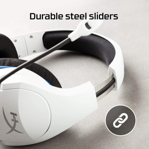 HyperX Cloud Stinger Core Draadloze Gaming Headset, voor PS4, PC, lichtgewicht, robuuste stalen schuifregelaar, ruisonderdrukkende microfoon, wit