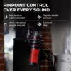 HyperX HX-MICQC-BK QuadCast - Full Standalone Microphone for Streamers, Content Creators and Gamers Black