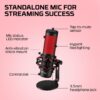 HyperX HX-MICQC-BK QuadCast - Full Standalone Microphone for Streamers, Content Creators and Gamers Black