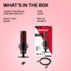 HyperX HX-MICQC-BK QuadCast - Full Standalone Microphone for Streamers, Content Creators and Gamers Black