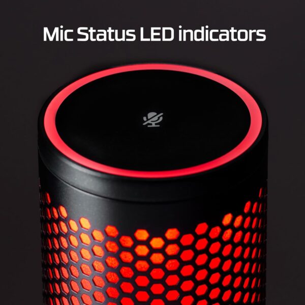 HyperX Quadcast 2 Frost USB Microphone for Gaming, Streaming, Podcasting, Onboard Control, LED Lighting, Detachable Shock Mount
