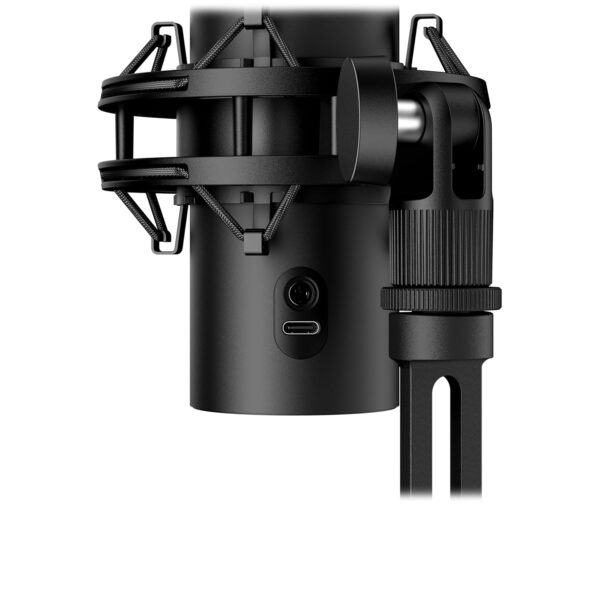 HyperX QuadCast 2 S - USB Microphone, with RGB Lighting, Streaming and Podcasting, with Built-in Controls, LED Lighting, Detachable Shock Mount, PC, Mac, USB-C - Black