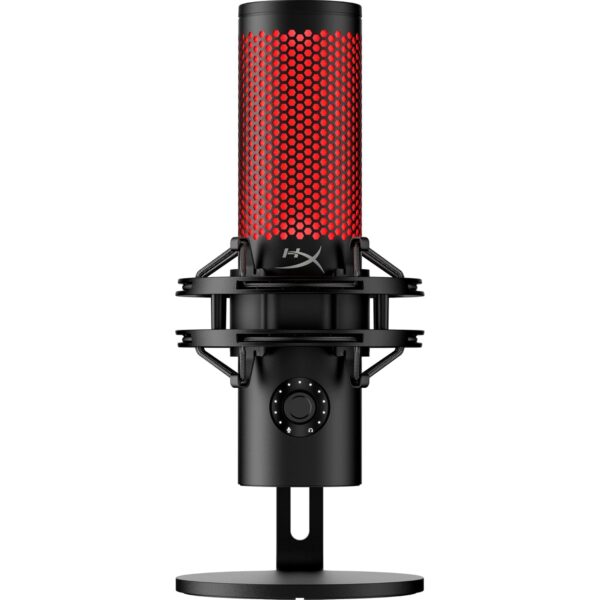 HyperX QuadCast 2, USB Microphone for Gaming, Streaming and Podcasting, Tip to Mute Switch Sensor, LED Lighting, 24-bit/96 kHz Recordings, 4 Directional Characteristics, Mute...