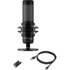 HyperX QuadCast 2, USB Microphone for Gaming, Streaming and Podcasting, Tip to Mute Switch Sensor, LED Lighting, 24-bit/96 kHz Recordings, 4 Directional Characteristics, Mute...