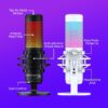 HyperX QuadCast S - RGB USB Condenser Microphone for PC, PS4 and Mac, Anti-Vibration Shock Mount, Pop Filter, Gaming, Streaming, Podcasts, Twitch, YouTube, Discord, Black