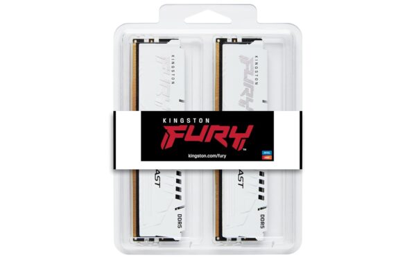 Kingston FURY Beast Wit DDR5 32GB (2x16GB) 6800MT/s CL34 DIMM Desktop Gaming Geheugen Set van 2 Intel XMP - KF568C34BWK2-32