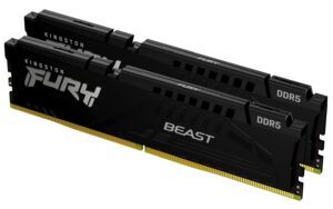 Kingston FURY Beast Zwart DDR5 32GB (2x16GB) 5600MT/s CL36 DIMM Desktop Gaming Geheugen Set van 2 AMD EXPO en Intel XMP - KF556C36BBEK2-32